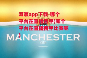 双赢app下载-哪个平台在直播西甲(哪个平台在直播西甲比赛呢)